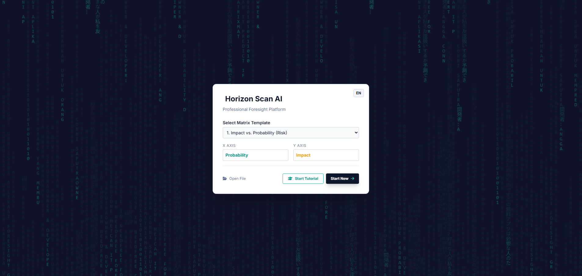 Horizon Scan Dashboard Preview