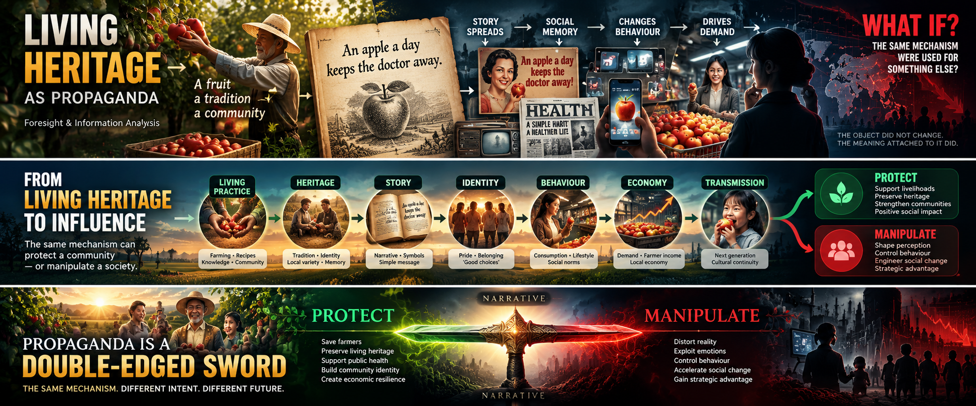Living Heritage as Propaganda: Foresight & Information Analysis
