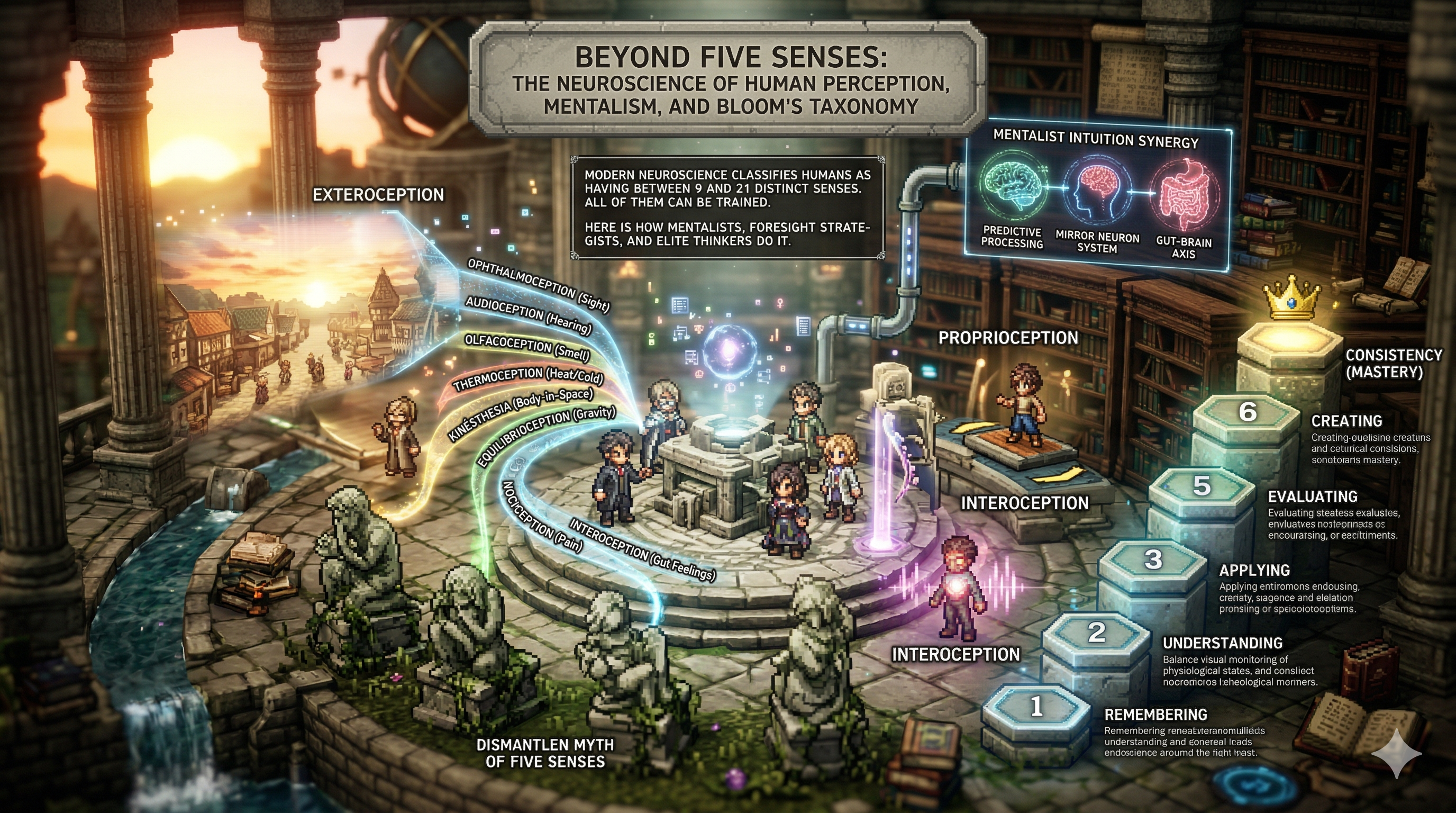 Beyond Five Senses: The Neuroscience of Human Perception, Mentalism, and Bloom's Taxonomy